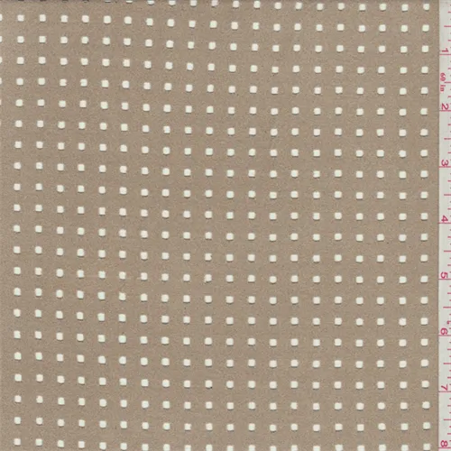 1 1/2 YD PC-Dark Tan Laser Cut Microsuede Knit Fabric