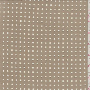 1 1/2 YD PC-Dark Tan Laser Cut Microsuede Knit Fabric