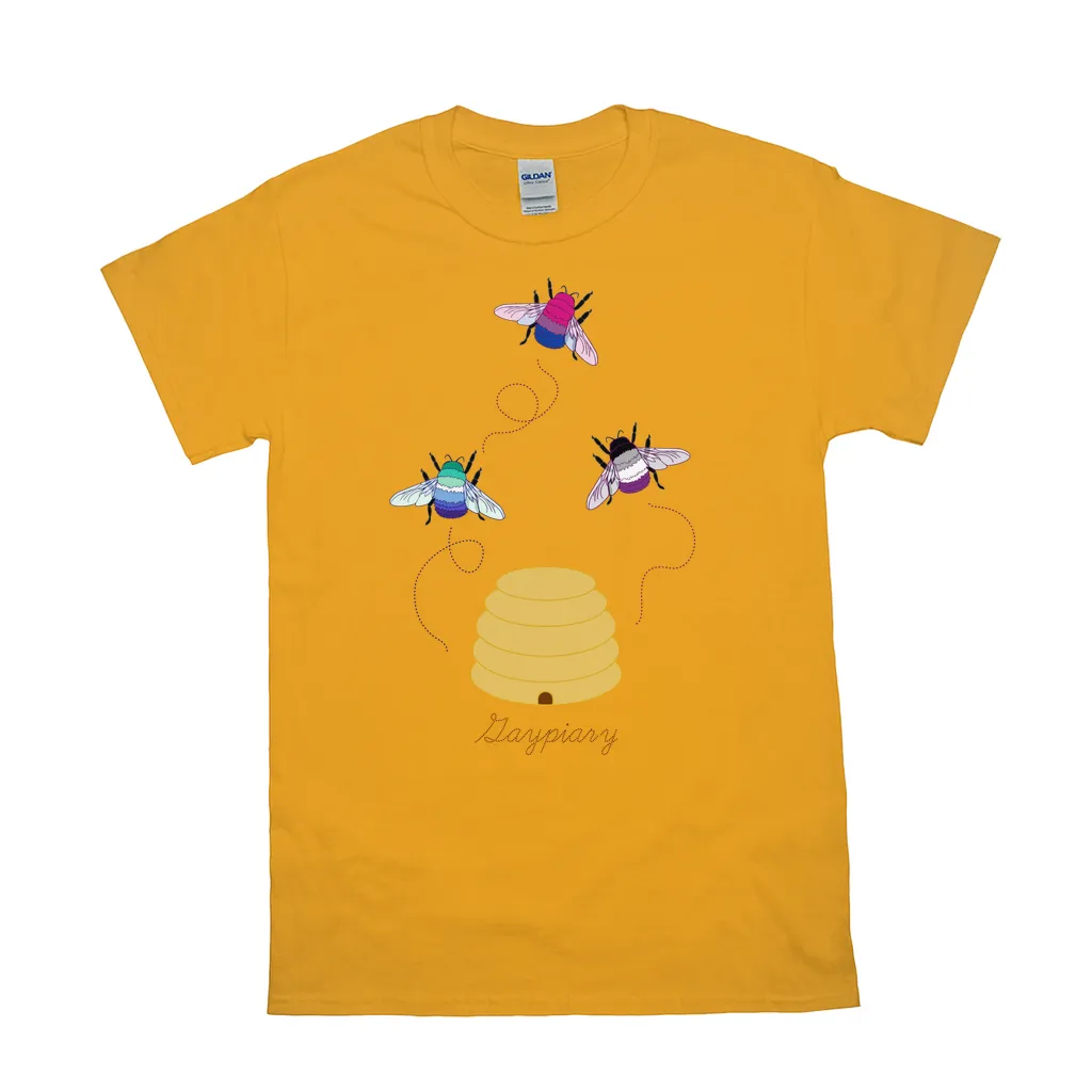 3 Bumblebees - Gaypiary LIGHT | Bumblebee Relaxed Fit Tshirt | Gildan