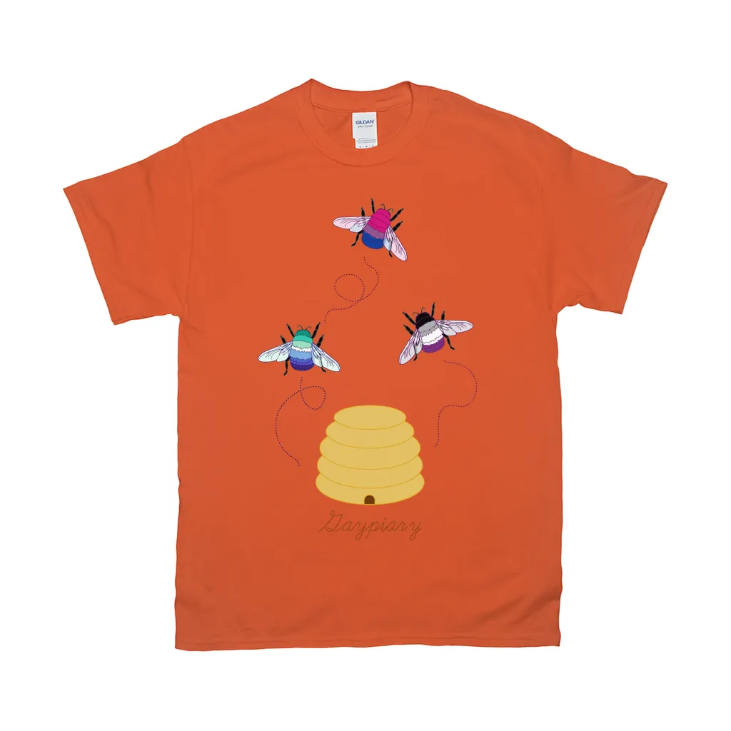 3 Bumblebees - Gaypiary LIGHT | Bumblebee Relaxed Fit Tshirt | Gildan