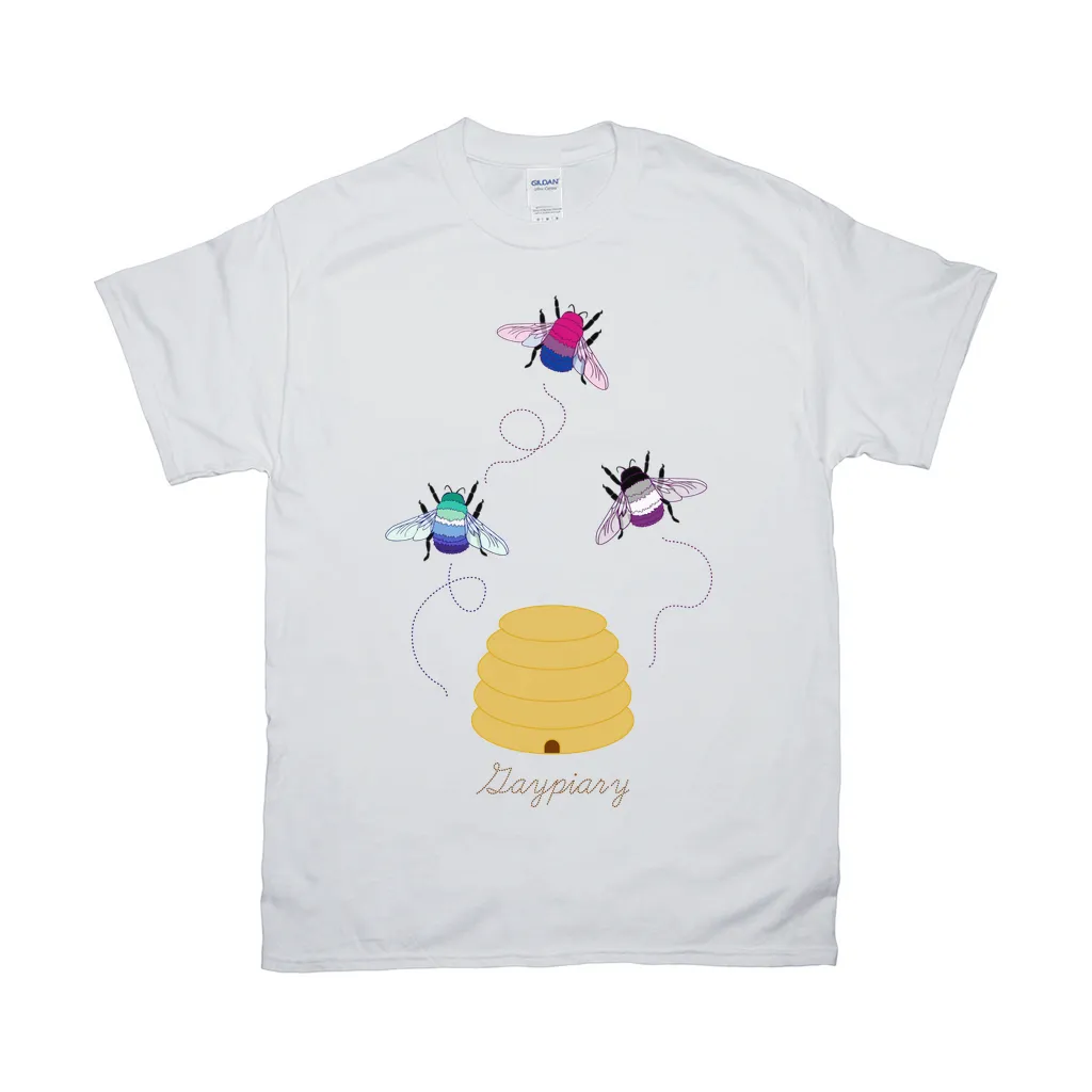 3 Bumblebees - Gaypiary LIGHT | Bumblebee Relaxed Fit Tshirt | Gildan