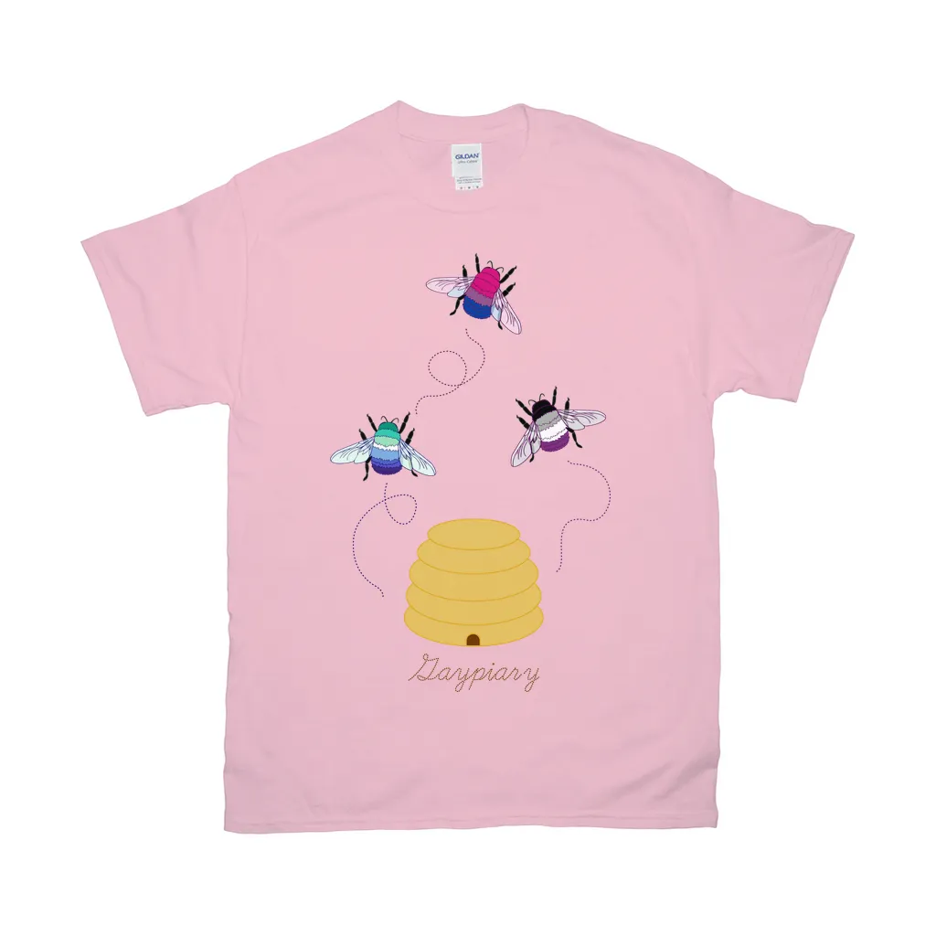 3 Bumblebees - Gaypiary LIGHT | Bumblebee Relaxed Fit Tshirt | Gildan