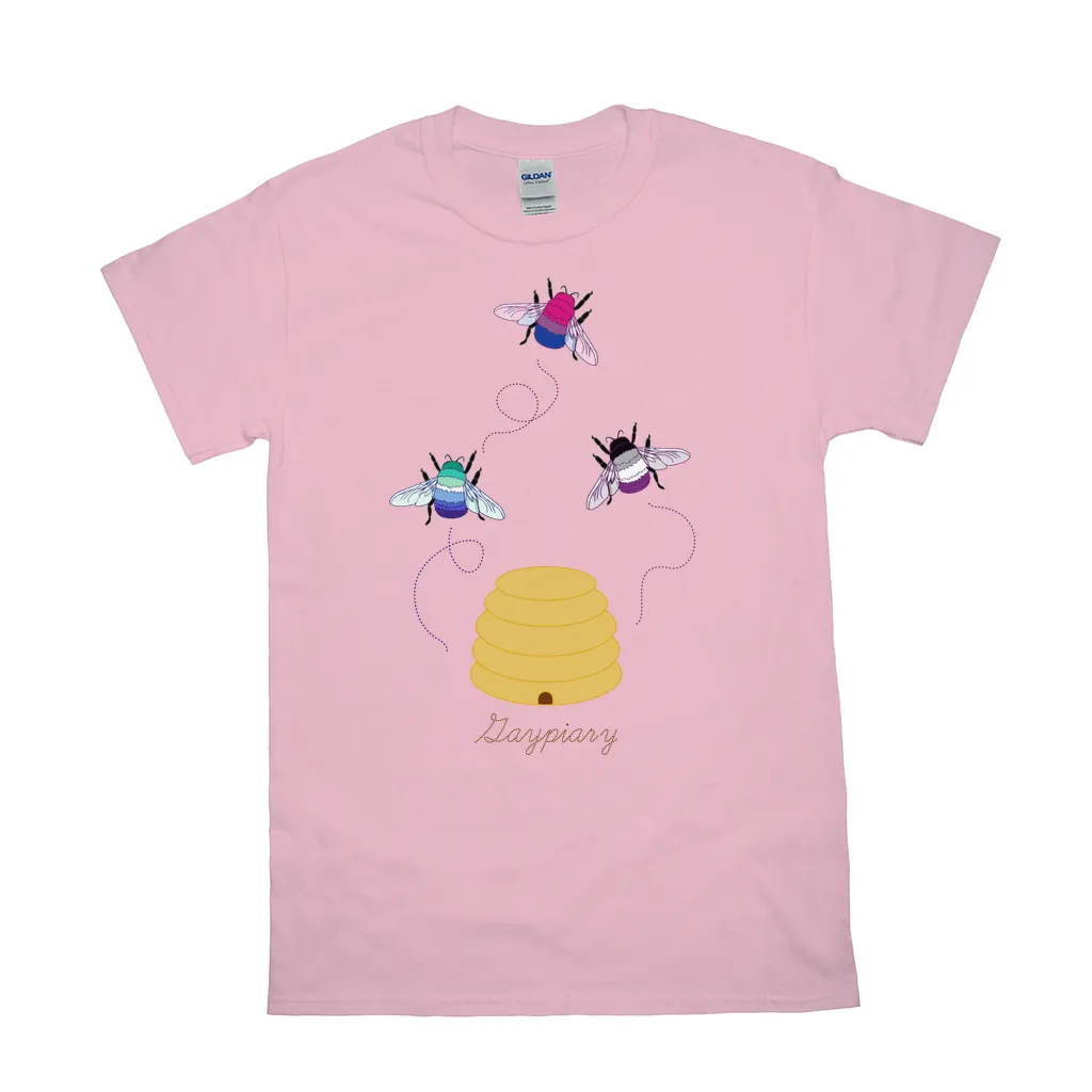 3 Bumblebees - Gaypiary LIGHT | Bumblebee Relaxed Fit Tshirt | Gildan