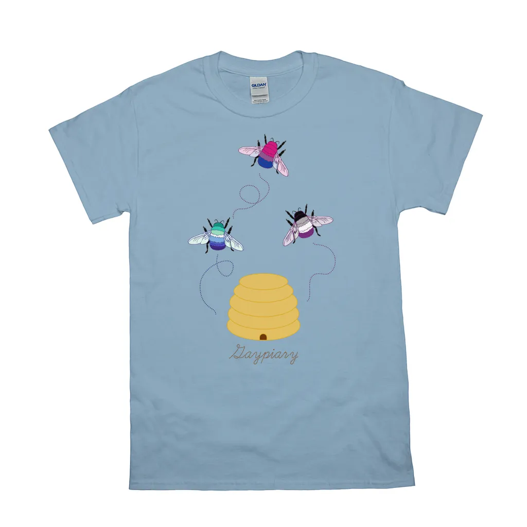 3 Bumblebees - Gaypiary LIGHT | Bumblebee Relaxed Fit Tshirt | Gildan