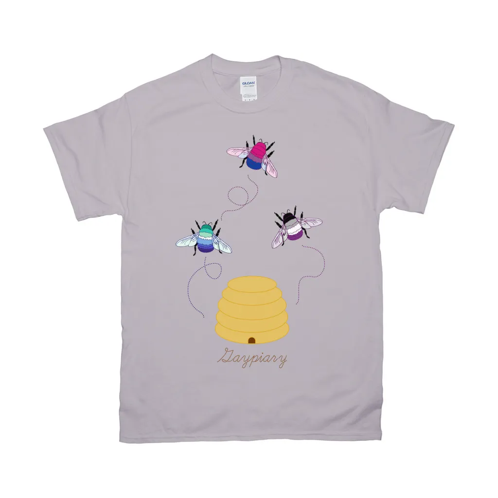 3 Bumblebees - Gaypiary LIGHT | Bumblebee Relaxed Fit Tshirt | Gildan