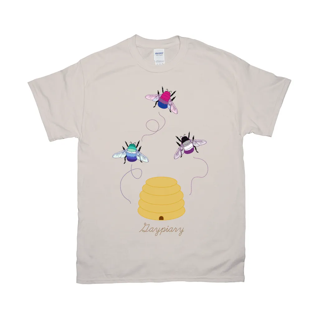 3 Bumblebees - Gaypiary LIGHT | Bumblebee Relaxed Fit Tshirt | Gildan