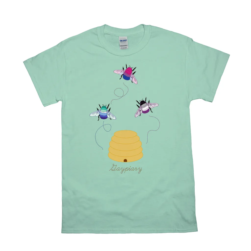 3 Bumblebees - Gaypiary LIGHT | Bumblebee Relaxed Fit Tshirt | Gildan
