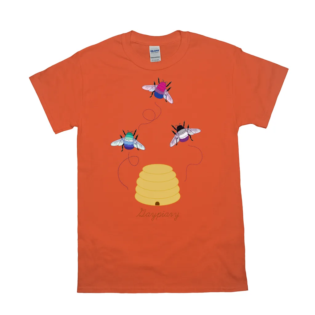 3 Bumblebees - Gaypiary LIGHT | Bumblebee Relaxed Fit Tshirt | Gildan