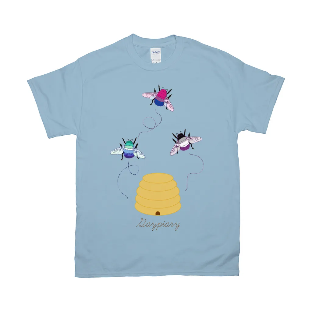 3 Bumblebees - Gaypiary LIGHT | Bumblebee Relaxed Fit Tshirt | Gildan