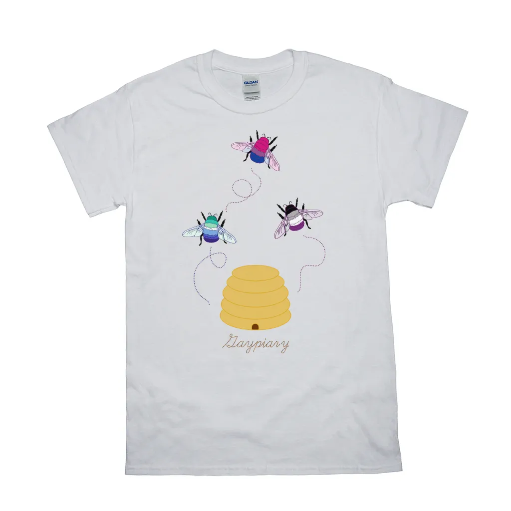 3 Bumblebees - Gaypiary LIGHT | Bumblebee Relaxed Fit Tshirt | Gildan