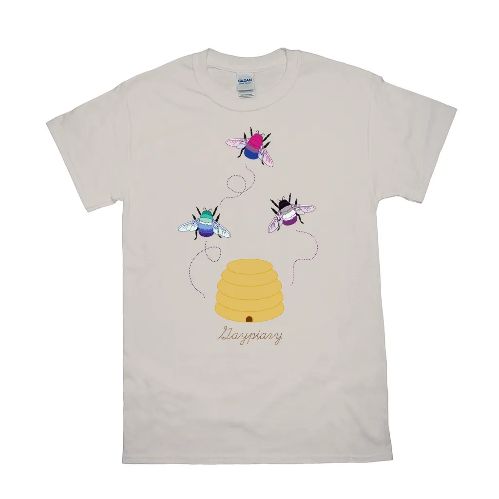 3 Bumblebees - Gaypiary LIGHT | Bumblebee Relaxed Fit Tshirt | Gildan