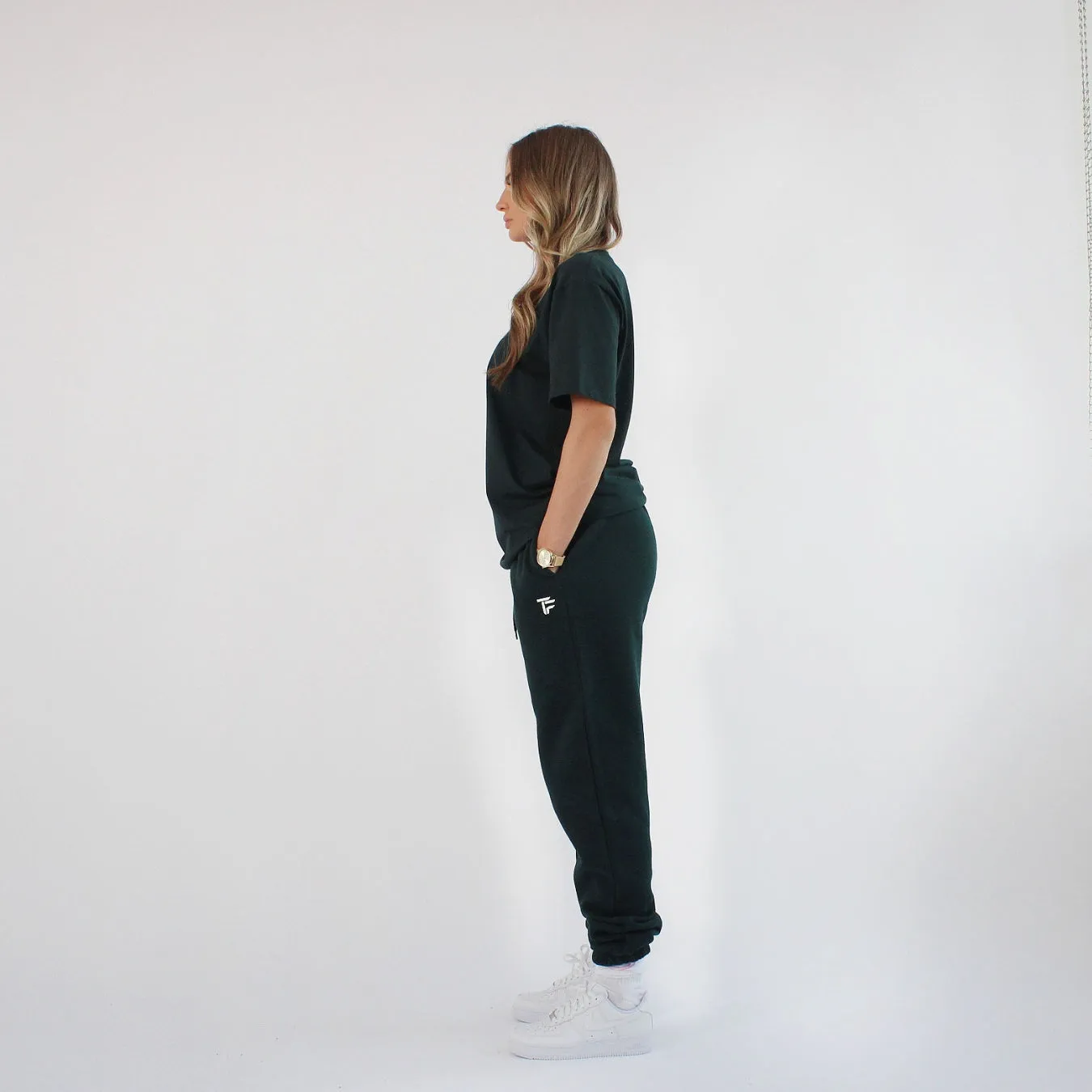 304 Womens TOF Essentials Joggers Pine Green