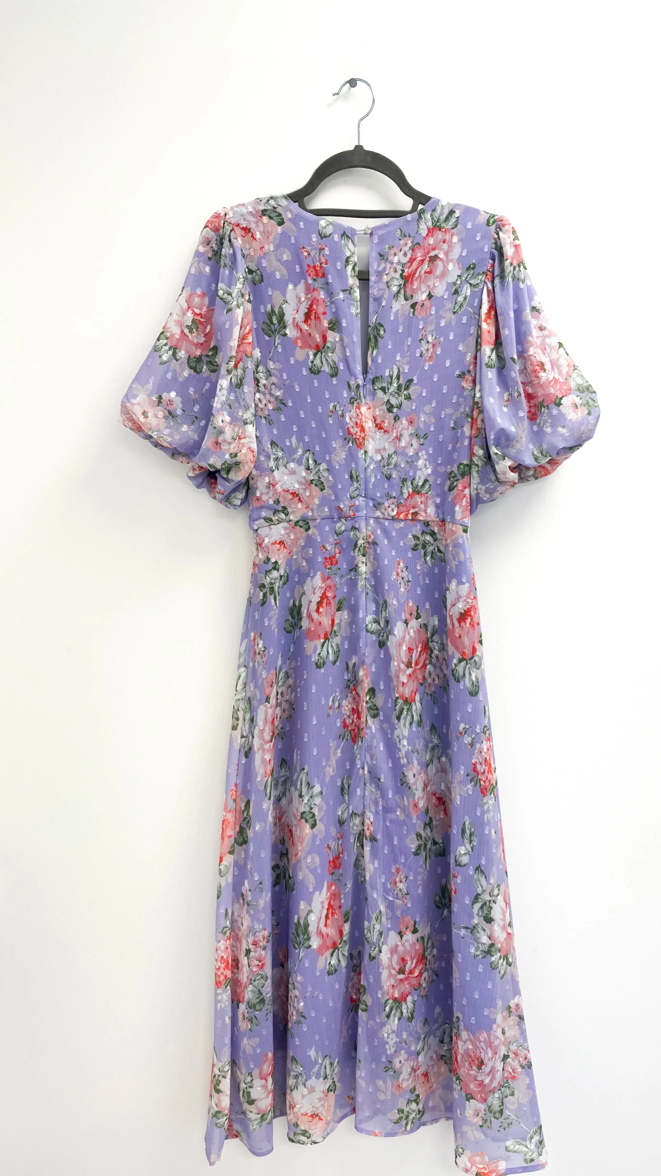 4-A1686 Alice Lilac Puff Sleeve Dress
