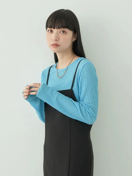 Avege Sheer Crew Neck Pullover