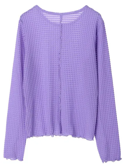 Avege Sheer Crew Neck Pullover
