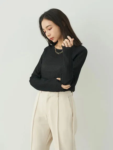 Avege Sheer Crew Neck Pullover
