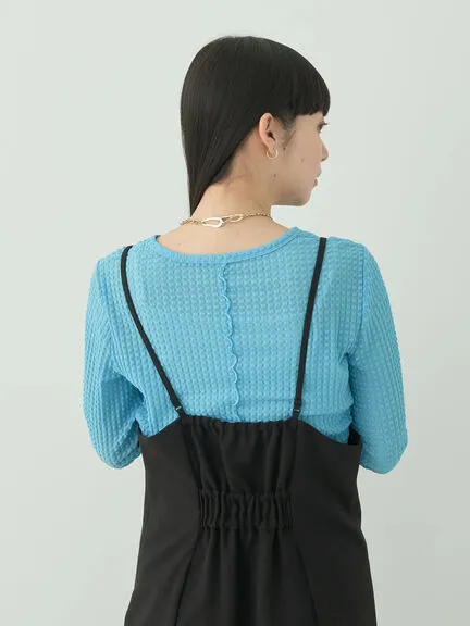 Avege Sheer Crew Neck Pullover