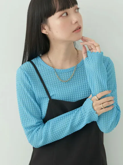 Avege Sheer Crew Neck Pullover