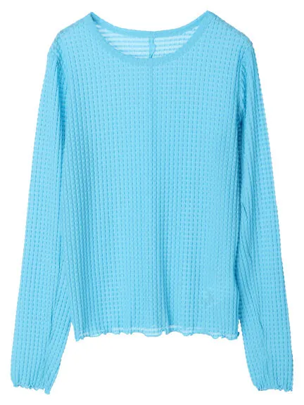Avege Sheer Crew Neck Pullover