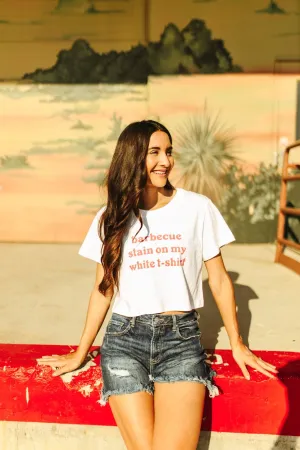 Barbecue Stain Boxy Crop Graphic Tee