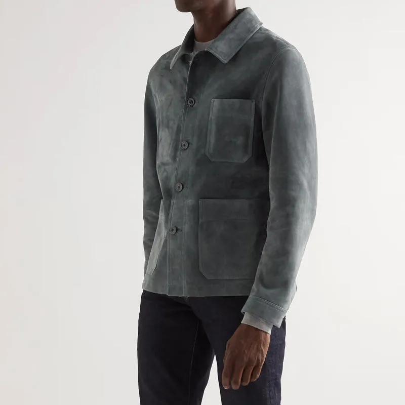 Best Looking Style Genuine Suede Chore Leather Jacket