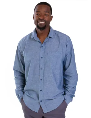 Blue Button-Up Shirt