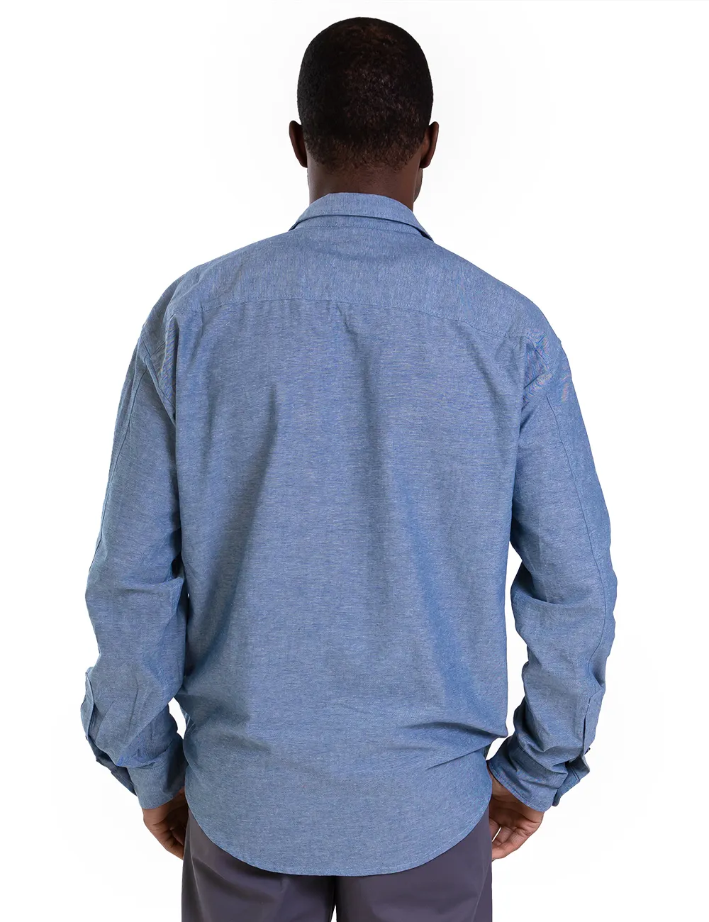Blue Button-Up Shirt