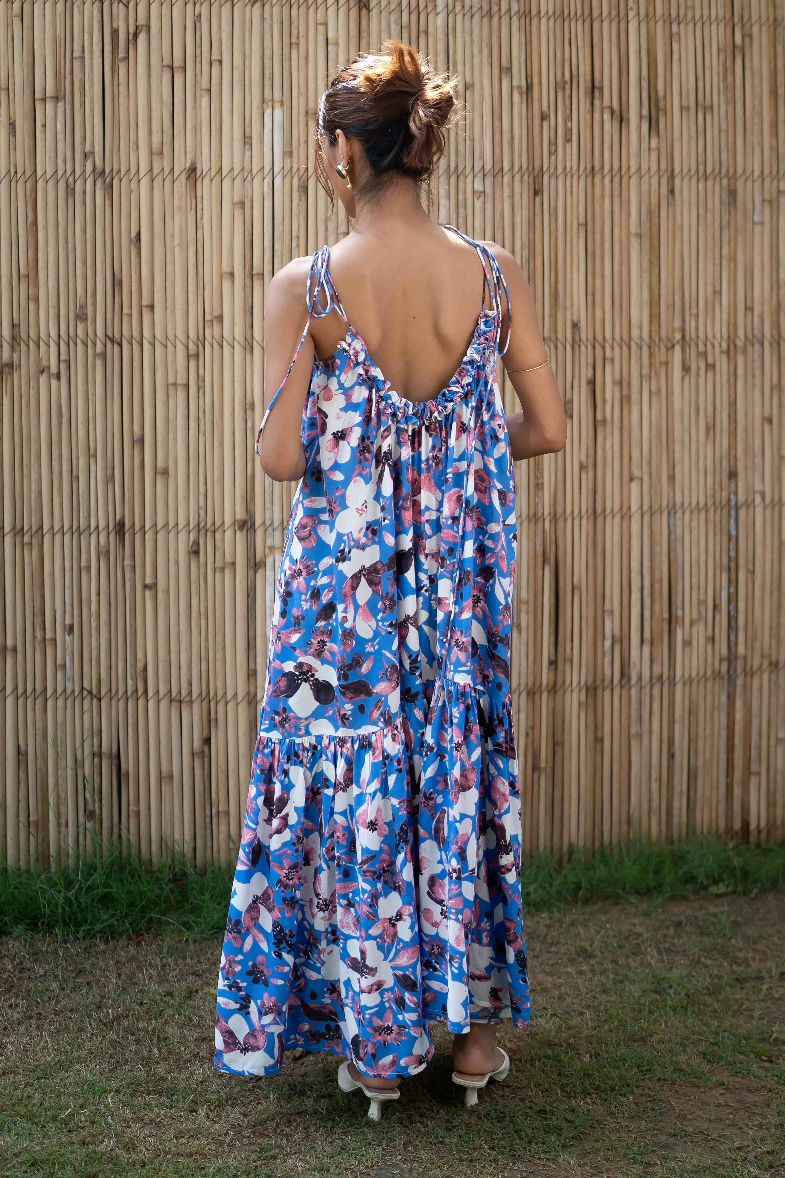 Blue Cotton Breezy Orchid Oasis Dress