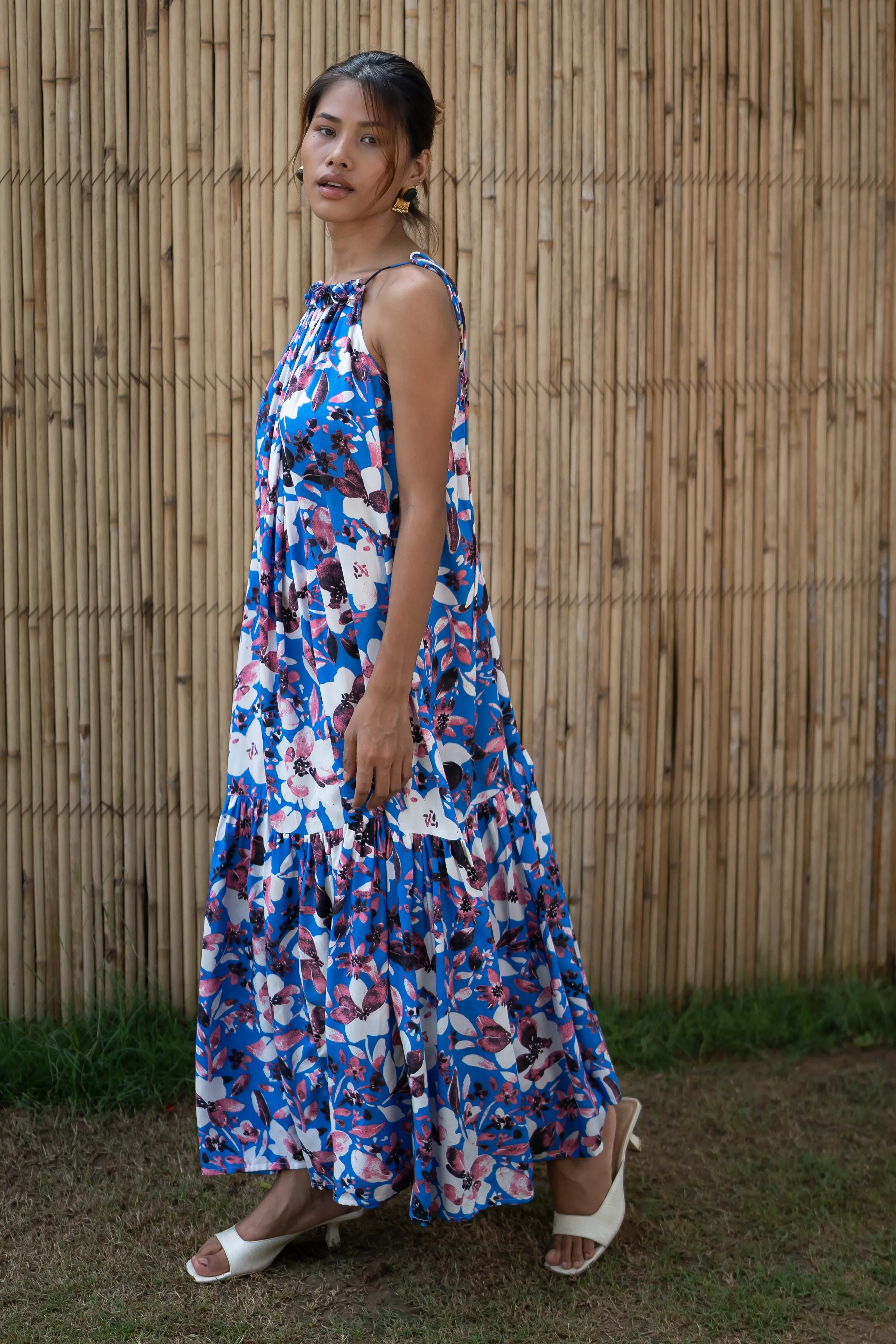 Blue Cotton Breezy Orchid Oasis Dress