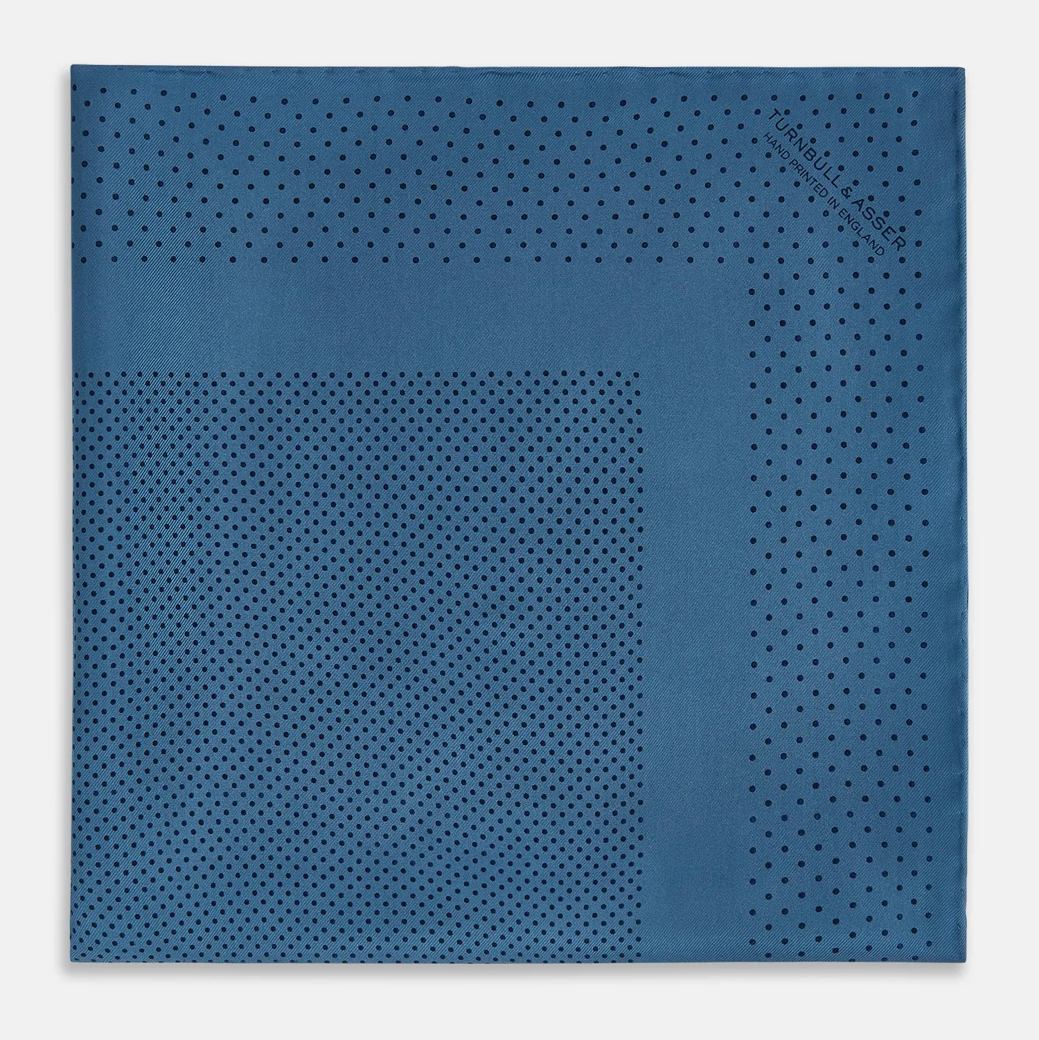 Blue Dot Silk Pocket Square