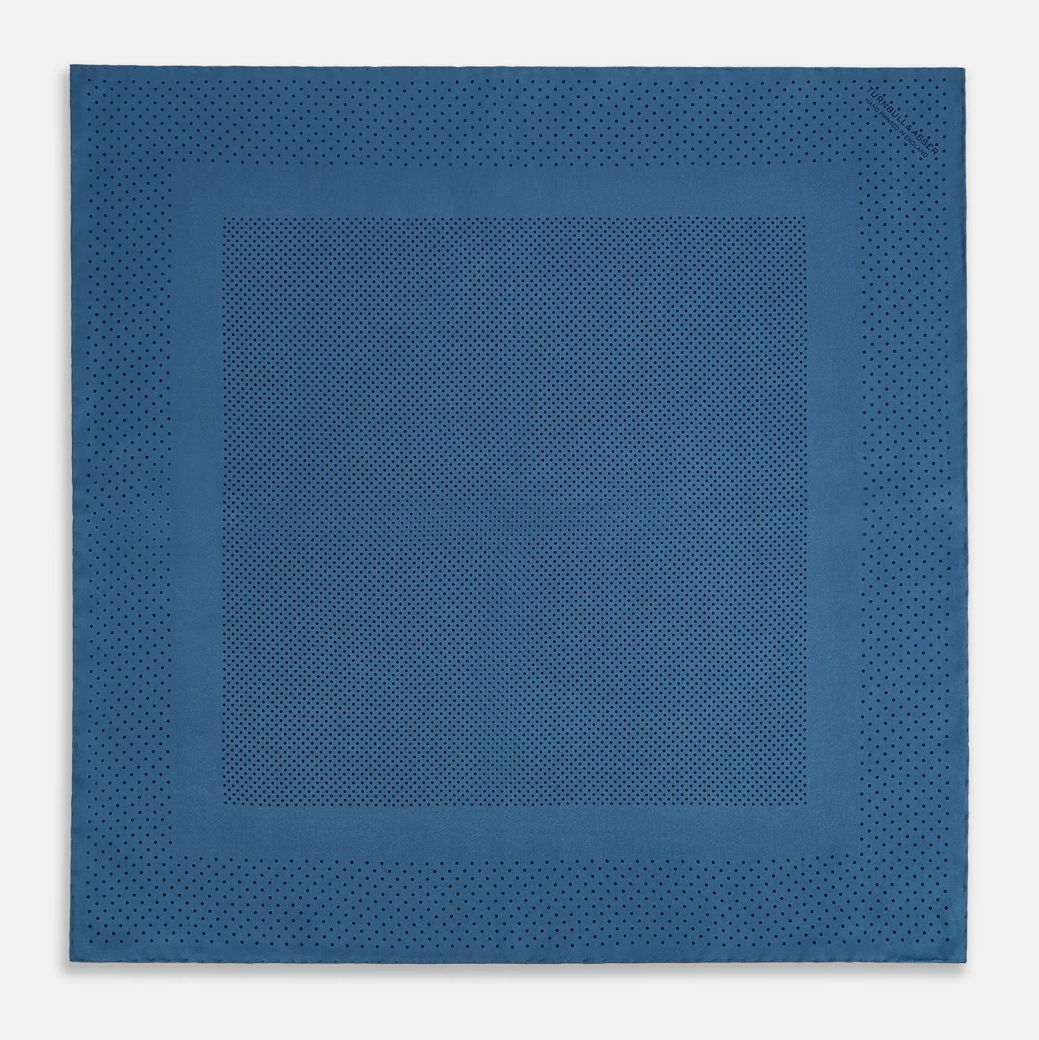 Blue Dot Silk Pocket Square