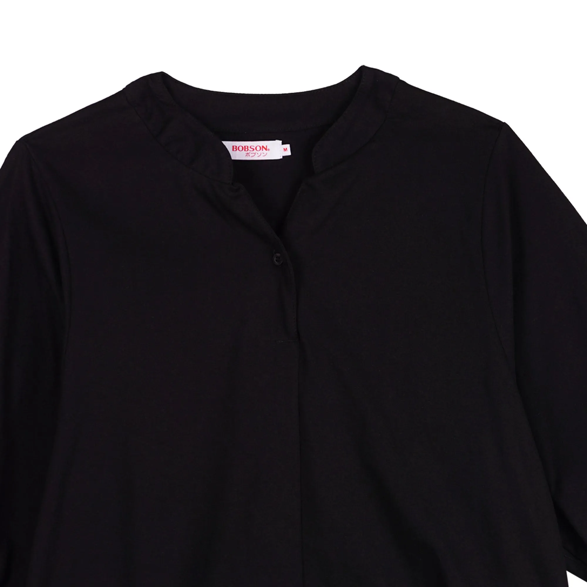 Bobson Japanese Ladies Basic Tees Relaxed Fit 144706 (Black)