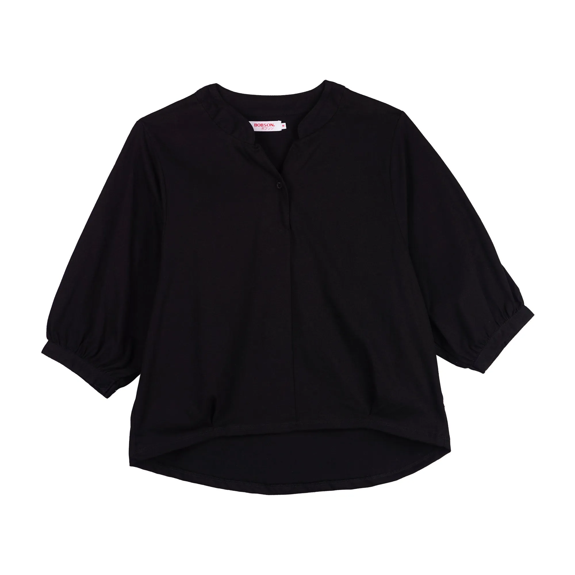 Bobson Japanese Ladies Basic Tees Relaxed Fit 144706 (Black)