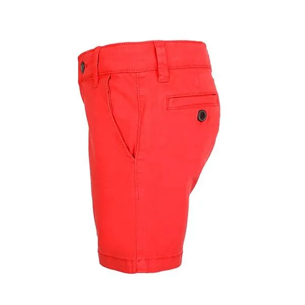 BOYS BASIC TWILL CHINOS SHORTS - RED