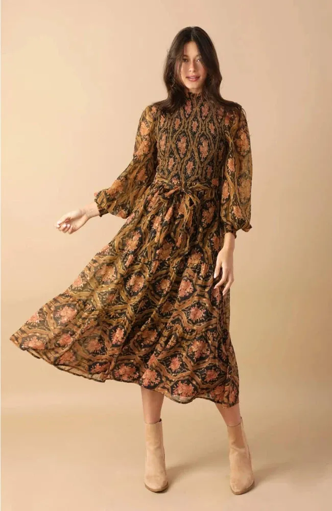 Braelyn Woven Midi Dress