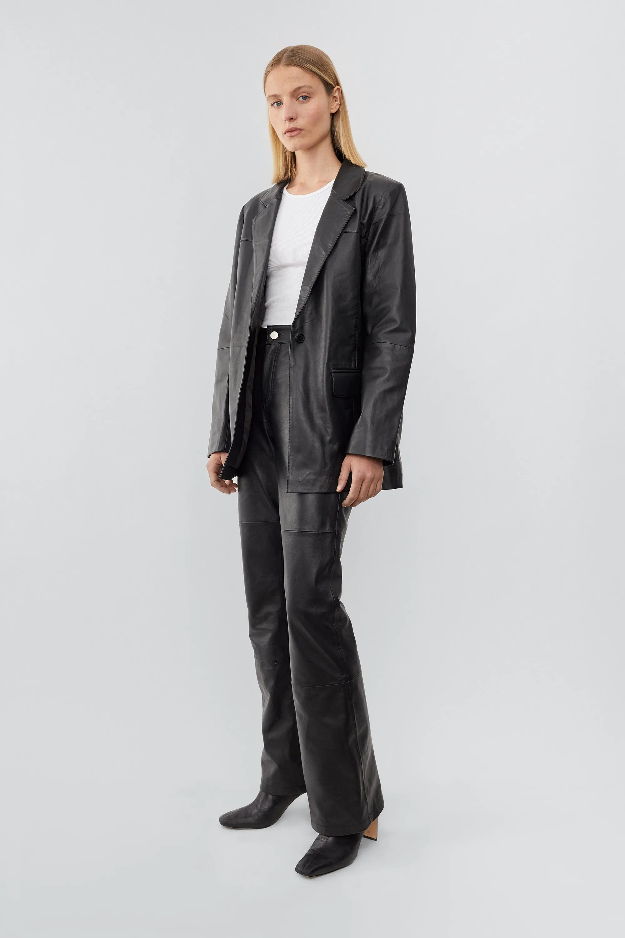 Brooke Leather Blazer