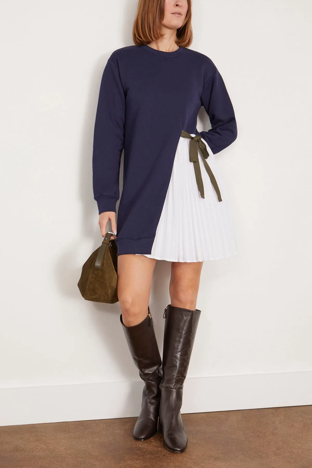 Callie Dress in Maritime Blue/White