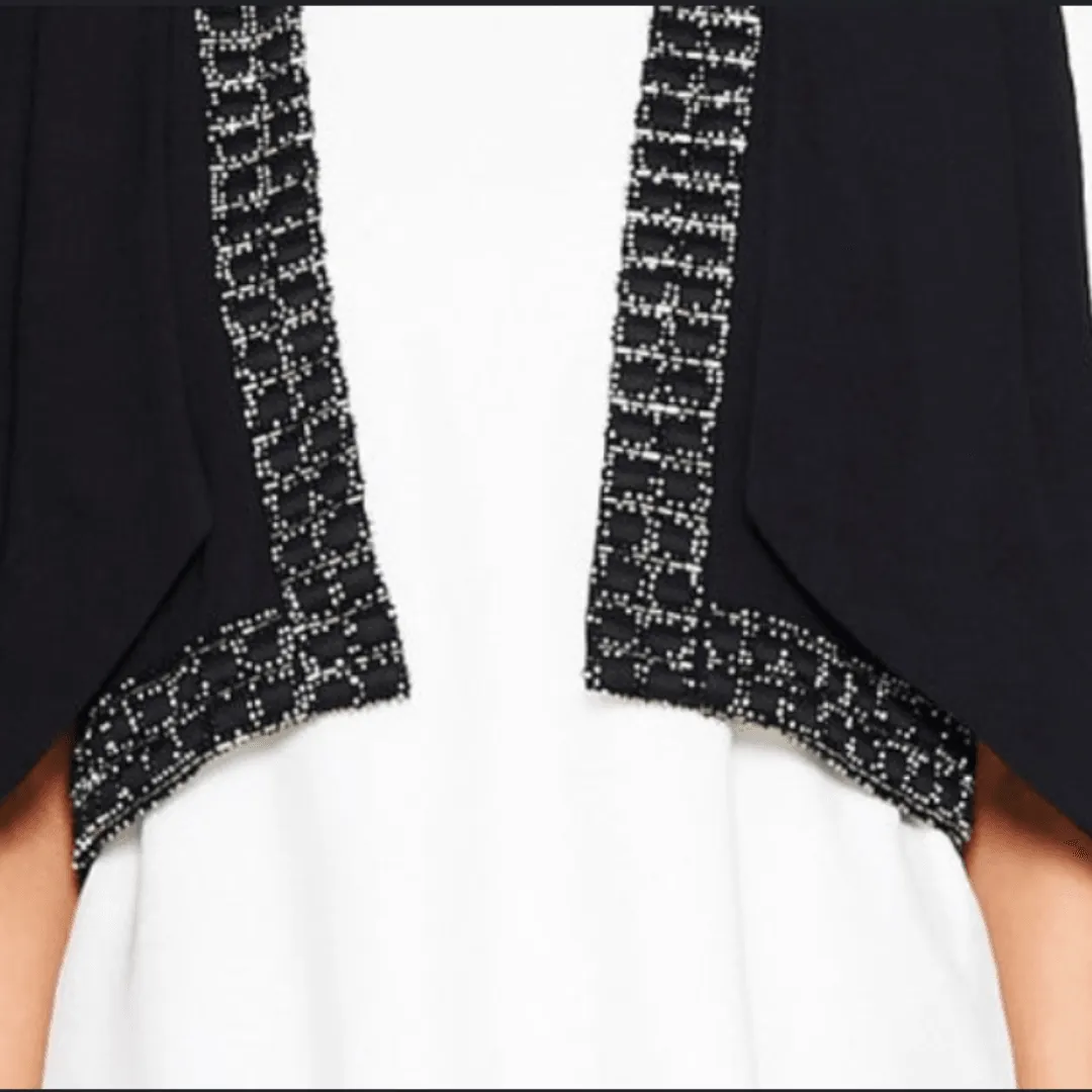 Cape Style Cropped Beaded Jacket