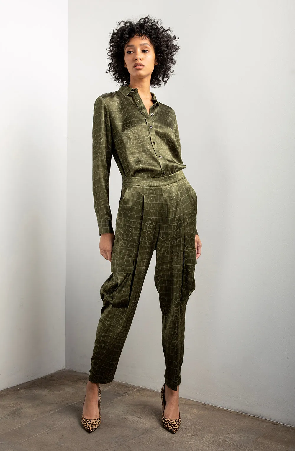 Cargo Pant   Army Croc