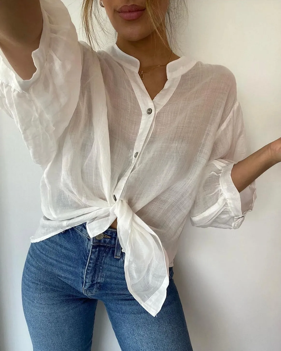 Carter Linen Shirt White