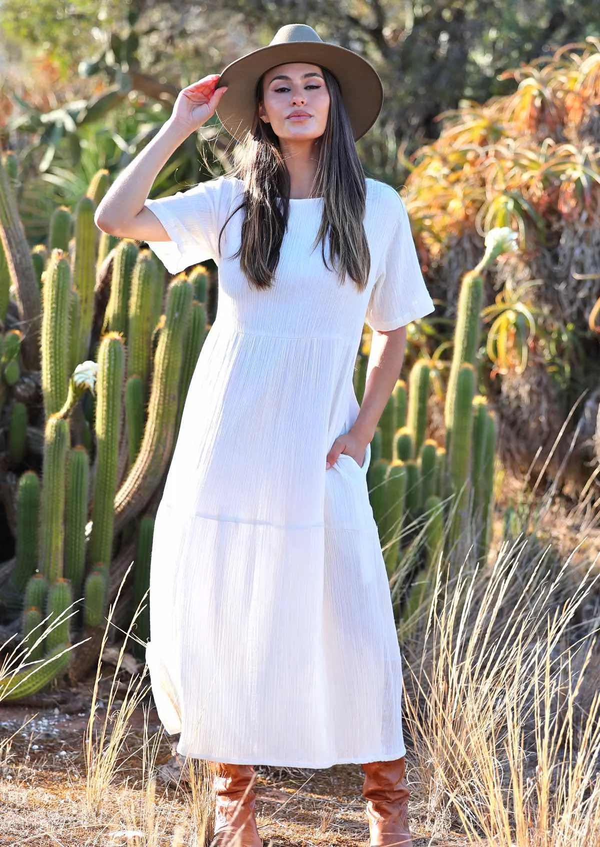 Claudia Dress Natural White