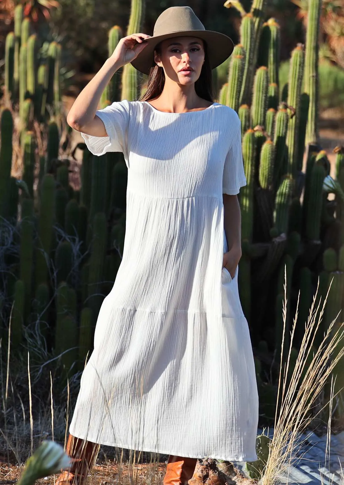 Claudia Dress Natural White