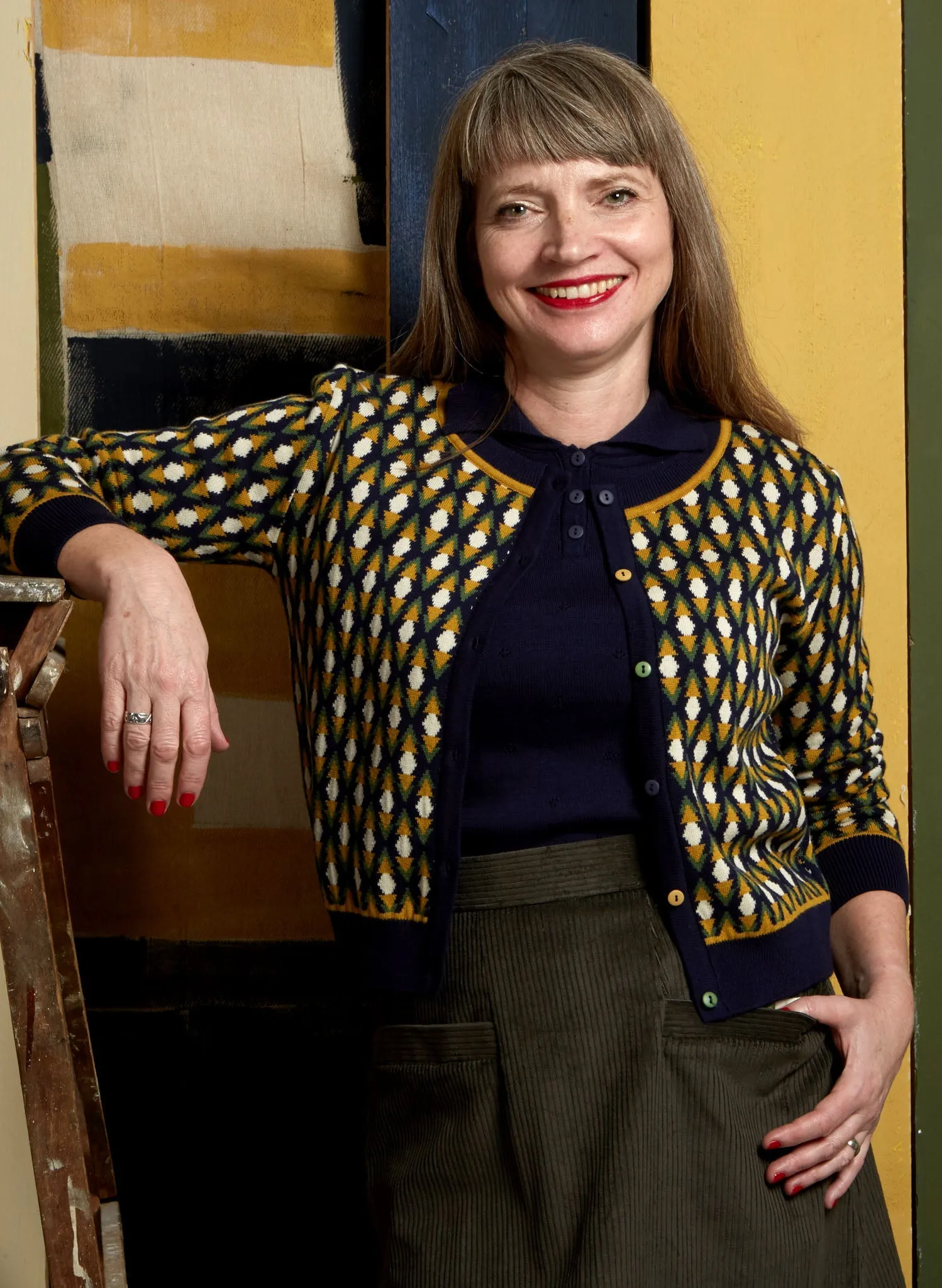 Cora - Green Corduroy Skirt