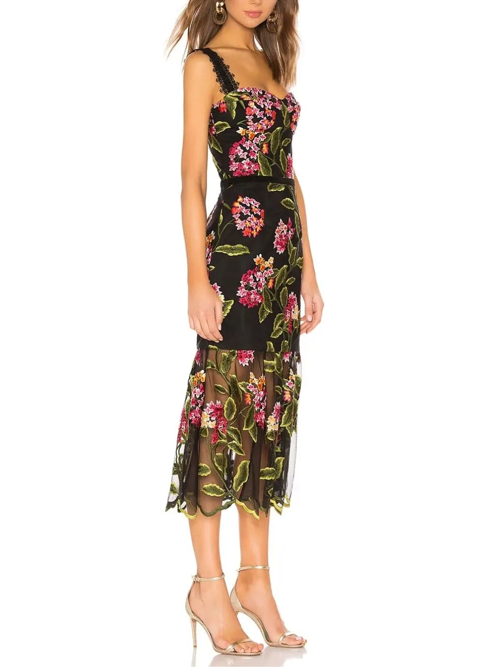 Cordelia Midi Dress in Multicolor