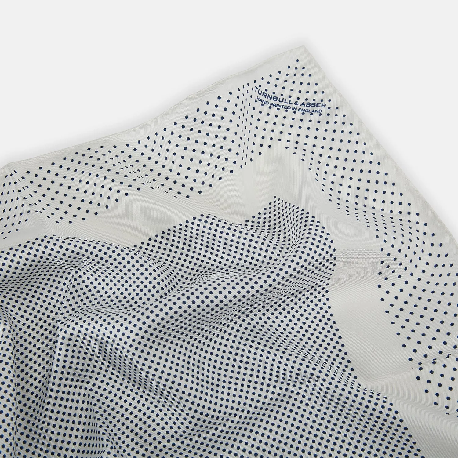 Cream Dot Silk Pocket Square