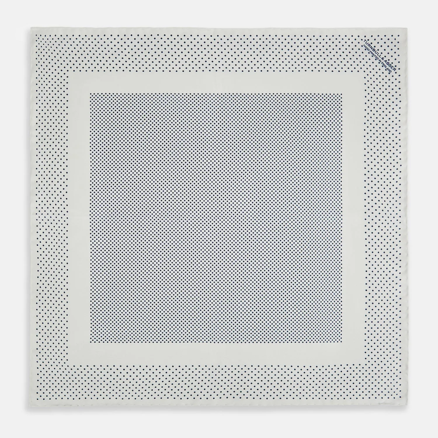 Cream Dot Silk Pocket Square