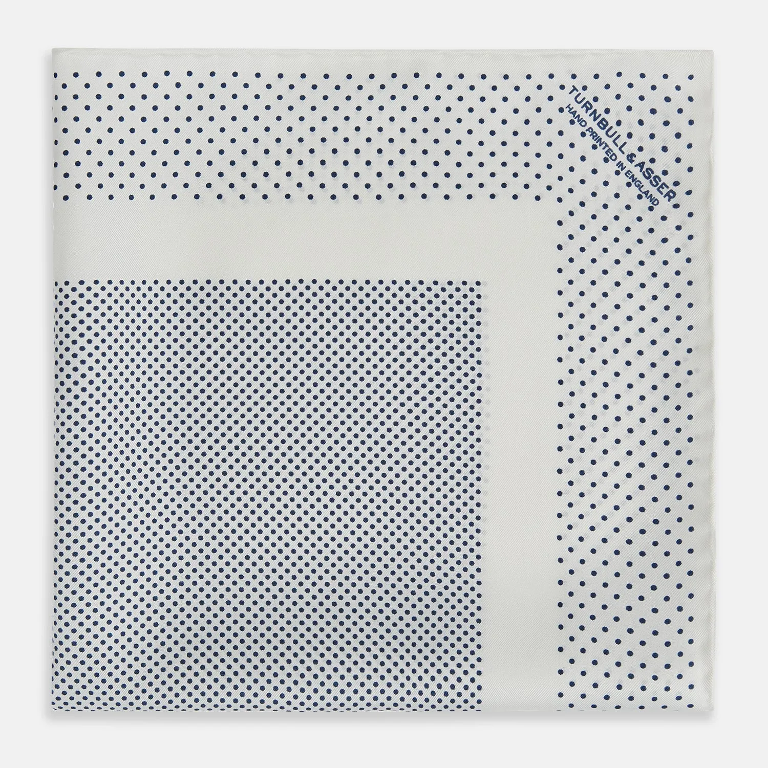 Cream Dot Silk Pocket Square