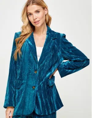 Crushed Velvet Blazer