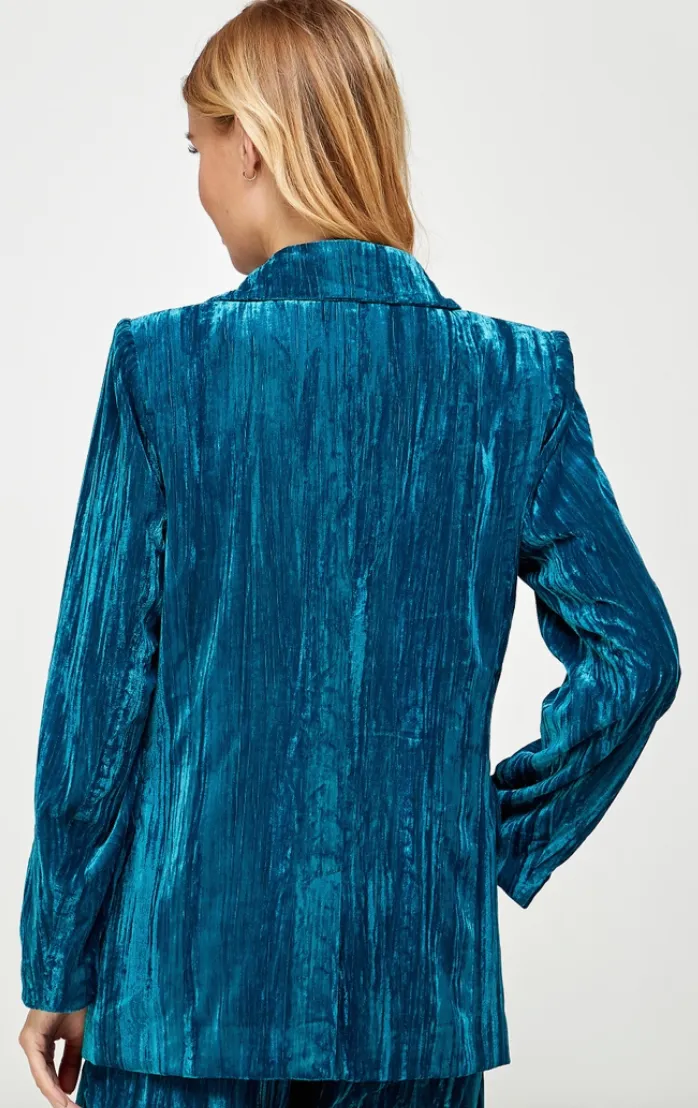 Crushed Velvet Blazer