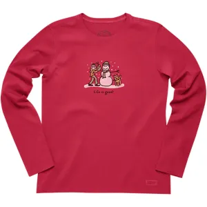 Crusher L/S Holiday Snowman T-Shirt by Life is good